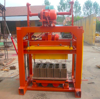 Machine automatique de fabrication de briques en blocs emboîtables QT 4-40 à pression hydraulique, moteur à économie d'énergie, équipement de construction