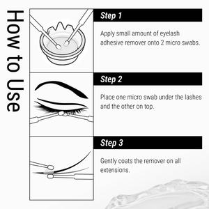 Dissolvant de gel rapide et léger multi-parfums pour extensions de cils, transparent blanc 15ml, vente en gros, ODM - Product Image 3