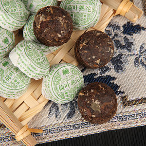 Thé Pu'er mini Tuocha feuille de <span class=keywords><strong>lotus</strong></span>, <span class=keywords><strong>prix</strong></span> d'usine, vente en gros, petit format, thé minceur sain - Product Image 1