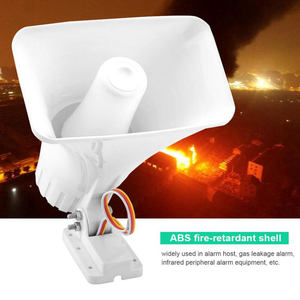 Altoparlante a Tromba 30W 12V in Materiale ABS, Allarme Antifurto per Interni ed Esterni, Sirena a Doppio Tono, <span class=keywords><strong>Protezione</strong></span> Domestica - Product Image 2