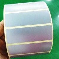 Label QR Code Tahan Suhu Tinggi dengan Data Variabel Nomor Seri, Cetak Stiker Vinyl PET Perak Doff untuk Pencetakan Label
