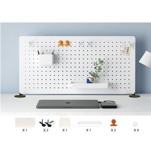 Kit di combinazione di pannelli bianchi a singolo livello da parete Organizer per ornamenti artigianali per la presentazione di oggetti per bambini per uso bagno - Product Image 4