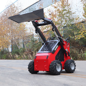 รถตักล้อยางขนาดเล็กสีขาว ยี่ห้อ China Soamte รุ่น Mini Skid Steer Loader มาตรฐาน CE EPA พร้อมเครื่องยนต์ Kubota เกียร์ PLC มอเตอร์  ระบบลูกปืนอเนกประสงค์ ปั๊ม ล้อ  สายพาน  รับประกัน 2 ปี - Product Image 4