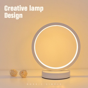 Lampe de Table Circulaire Tactile à LED Dimmable pour Chevet et Bureau, Veilleuse Décorative Tendance, Lumière Douce et Confortable pour les Yeux – Offre Spéciale - Product Image 2