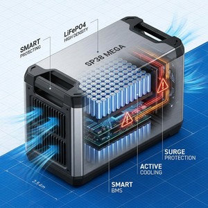 <span class=keywords><strong>SHASHA</strong></span> SP37 10000mAh pour support rotatif, batterie externe, technologie GaN, écran LED, 3 ports Type-C, charge rapide 30W PD, logo - Product Image 4
