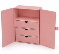 Boîte cadeau rigide de luxe haut de gamme, design personnalisé, double porte magnétique, imperméable, doublée d'éponge, pour cosmétiques, bijoux, crème pour les yeux, blush