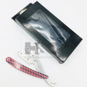 Professional <b>Razor</b> Custom Design Throat Cut Paper Coating Handle Stainless Steel Replaceable Blade <b>Straight</b> <b>Razor</b> Top Product - Product Image 6