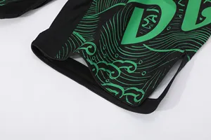 Private Label High Quality Green And Black Custom Logo Sublimation Printing Design Mens MMA Shorts