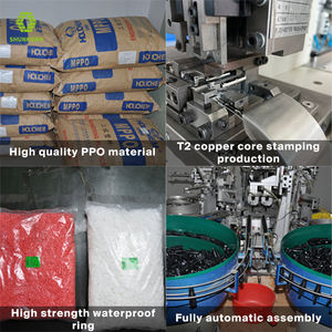 Shunkonn Offre Spéciale mâle femelle 1500V DC 30A <span class=keywords><strong>PP0</strong></span> IP68 connecteur d'extrémité de carte solaire étanche pour câble solaire PV - Product Image 2