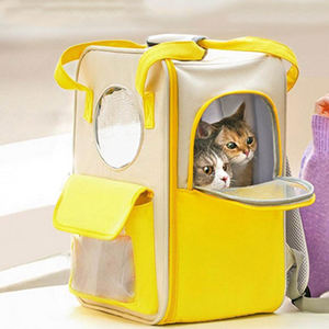 Mochila Transportadora para Gatos con Ventana Transparente, Orificios de Ventilación y Bolsillo de Almacenamiento, Mochila Transportadora para Gatos para Viajes al Aire Libre - Product Image 2