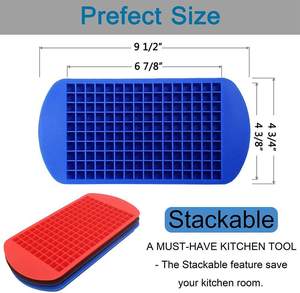 Moule à glaçons en silicone empilable 160 mini-grilles, sans BPA, écologique, compatible lave-vaisselle, pour la fabrication de glaces - Vente en gros - Product Image 2