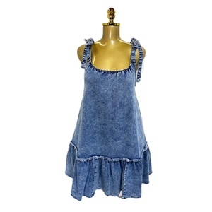 <span class=keywords><strong>Vestidos</strong></span> <span class=keywords><strong>de</strong></span> mezclilla lavados con tirantes finos y patchwork únicos, <span class=keywords><strong>de</strong></span> moda para <span class=keywords><strong>mujer</strong></span>, ¡los más vendidos! - Product Image 5