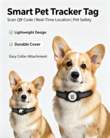 Maßgefertigtes Luxuriöses Umweltfreundliches Langlebiges Wasserdichtes Hunde-Air-Tag-Halsband mit GPS Smart QR-Code Druck Haustier-ID-Tag - Großhandel Silikon