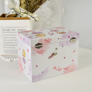 Vendita calda portagioie da bambina di lusso portagioie per bambini graziosi cassetti in legno portagioie per gioielli per bambini - Product Image 4