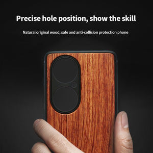 Étui de téléphone en <span class=keywords><strong>bois</strong></span> naturel de luxe adapté aux étuis de téléphone en bambou Anti-chute <span class=keywords><strong>Huawei</strong></span> P50 - Product Image 3