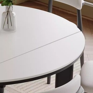 Set da Pranzo Moderno in <span class=keywords><strong>Legno</strong></span> <span class=keywords><strong>Massello</strong></span> con 6 Sedie, Tavolo Rotondo <span class=keywords><strong>per</strong></span> Hotel e Uso Domestico in Appartamenti, Ville, Cucine e Soggiorni - Product Image 5