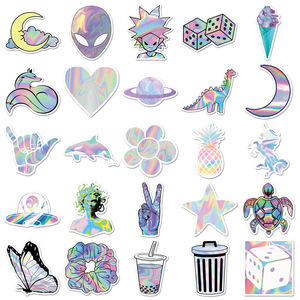 वाटरप्रूफ और यूव प्रतिरोधी अनुकूलित डिजाइन के साथ होलोग्राफिक डाई-कट स्टिकर, मुद्रित विनाइल स्टिकर डाई-कट - Product Image 4