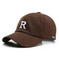 Chapéu de algodão personalizado, chapéu unissex de algodão com 6 painéis de sarja e pai para esportes, logotipo personalizado