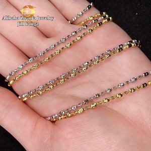 Colar e Pulseira de Prata 925 Simples, Acessíveis, com Corrente de Contas Moon Ice de 2mm e <span class=keywords><strong>4mm</strong></span>, Sem Moissanite, Corrente Tipo Corda, Corte Milk - Product Image 3