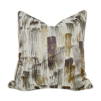 Vente chaude personnalisé soyeux solide écologique décoratif abstrait Jacquard coussin jeter taie d'oreiller cas 45x45cm 50x50cm maison