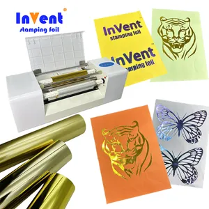 INVENT FOIL Hot Stamping Foil rolls Gold Customized For A3 A4 AMD360 Digital Ribbon Printing materials