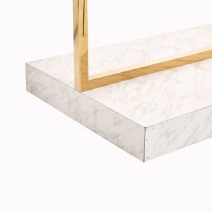 Cửa Hàng Quần Áo Thiết Kế Cửa Sổ Showcase Lịch Thi Đấu Hiển Thị Đứng Giá Rose Gold Tầng Thường Vụ Hiển Thị Đơn Vị Cửa Hàng Quần Áo LED Light - Product Image 6