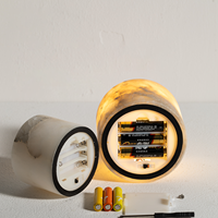Lampe de table rechargeable en albâtre, veilleuse sans fil à lumière chaude pour chambre à coucher, chevet, salon et décoration intérieure