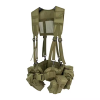 Rompi Taktis Bahan Oxford Kamuflase Hijau Tahan Lama Anti Air, Chest Rig untuk Latihan Luar Ruangan, Satu Ukuran untuk Semua