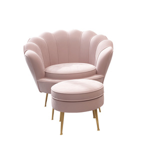 Modern Luxury Green Tufted Shell Shaped Velvet Upholstery Sofa <b>Armchair</b> with Gold Legs Green for Home Office & Hotel Use - Product Image 6