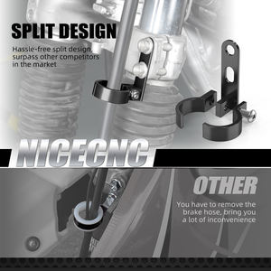 NICECNC Support de Tuyau de Frein Avant de Moto en Aluminium Billet pour Honda XR650L XR 650 L 1993-2024 <span class=keywords><strong>2022</strong></span> - Product Image 4