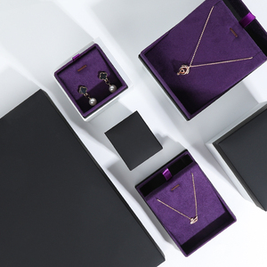 Custom Black Luxury Drawer Jewelry <b>Box</b> with Handle for Rings, <b>Earrings</b>, and Gift Packaging - Product Image 5