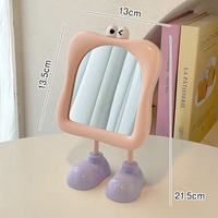 Grand miroir de maquillage sur pied pour bureau, dortoir étudiant, poste de travail féminin, coiffeuse, miroir portable mini