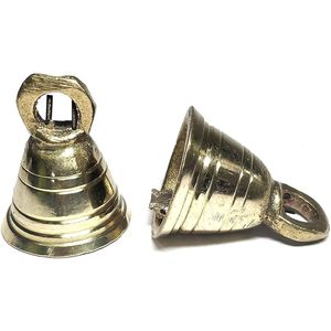 Grand cadeau pour les anniversaires de mariage-Pack de 10 cloches décoratives en laiton 1.13 \ "Pooja Room Garden Ornaments - Product Image 3