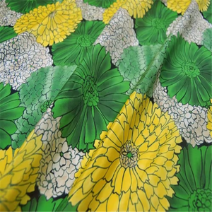Tela <span class=keywords><strong>de</strong></span> algodón <span class=keywords><strong>de</strong></span> seda Floral con estampado suave lavable amarillo brillante pacífico para vestido <span class=keywords><strong>de</strong></span> verano transpirable para <span class=keywords><strong>mujer</strong></span> joven - Product Image 3