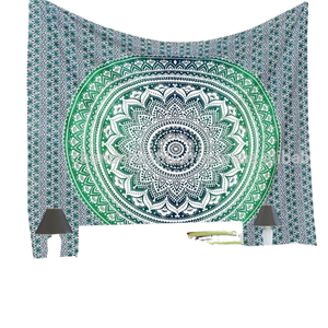 Tapiz de Pared con Estampado Floral Mandala Negro y Dorado de Estilo Bohemio, Tejido a Mano, Decoración del Hogar, Tapiz Elegante para Colgar en la Pared - Product Image 2