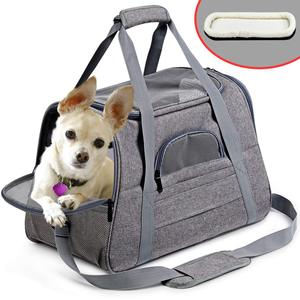 Bolsa de transporte plegable y portátil para mascotas, duradera, expandible, aprobada por aerolíneas, para gatos, perros y otros animales, ideal para viajes. - Product Image 5