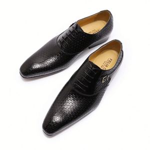 Chaussures habillées en cuir pour hommes, à bout pointu, motif graffiti, style britannique, version coréenne, tendance printemps 2026, haute qualité - Product Image 4