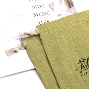 100% Cotton Linen Dây Kéo Quà Tặng Mỹ Phẩm Nước Hoa Đóng Gói Túi Biểu Tượng Tùy Chỉnh In Vải Lanh Hữu Cơ Lưu Trữ Pouch Cho Mỹ Phẩm - Product Image 3