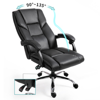 Chaise de bureau Boss, chaise pivotante ergonomique en cuir synthétique avec fonction de levage