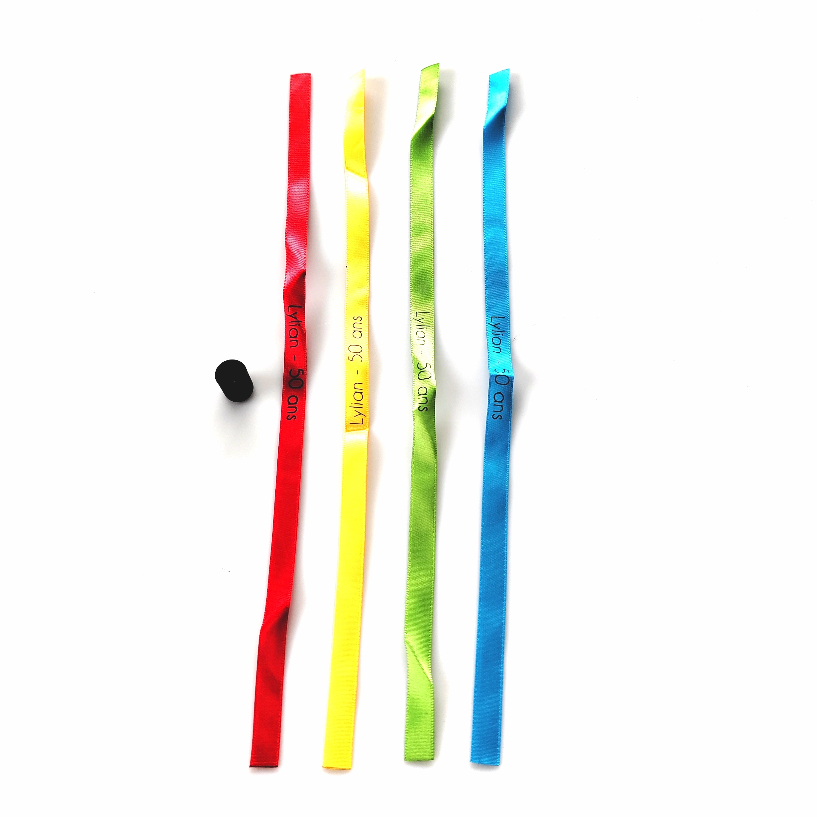 Light Green Fashion Satin Music Festival Party Concerts Logo Printing Short Wristband Strap Lanyard Custom Wrist Ribbon Image 4