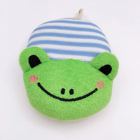Éponges de bain de luxe pour bébé Panda, Grenouille, Renard – Éponge de douche en mousse naturelle pour nourrissons et tout-petits