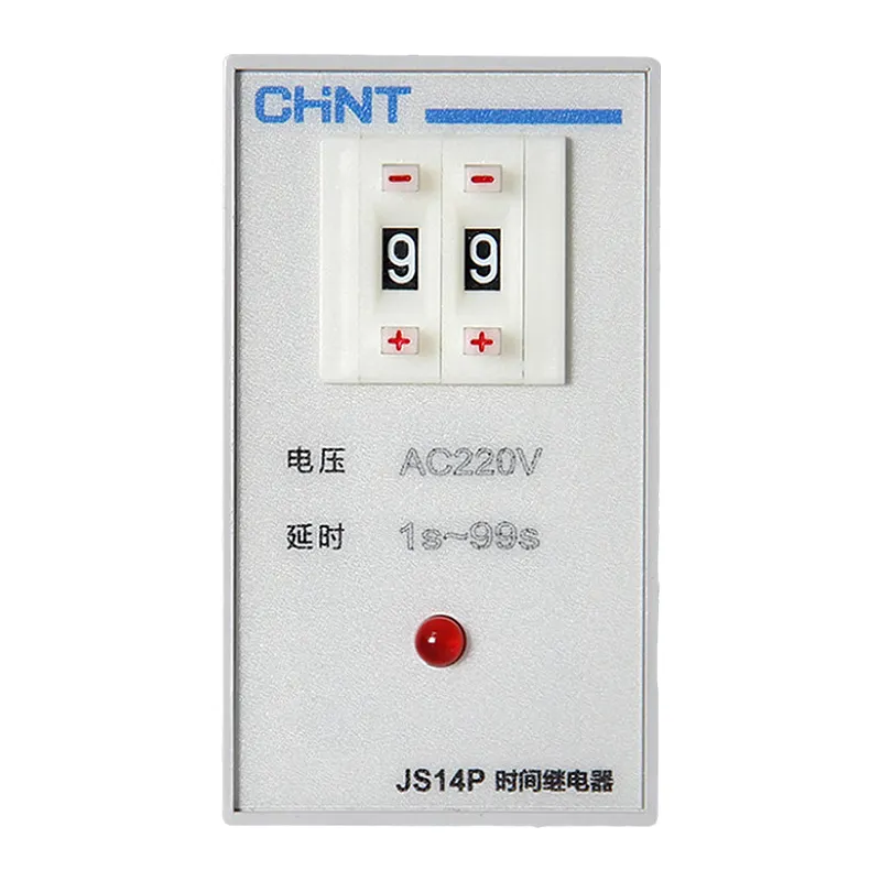 CHINT Digital Display Time Relay JS14P AC 380V 1-99min Two Adjustment Power On Delay Timer