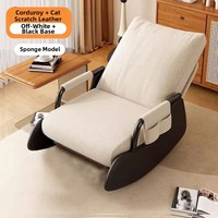 Fauteuil à bascule individuel de style nordique pour balcon, cour et salon, pliable avec dossier inclinable
