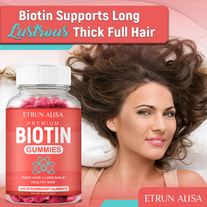 ETRUN Private Label 10000 Mcg Gummies Biotin Gummy Vitamins Support New Hair Growth Suplemento para la piel y las uñas - Product Image 6