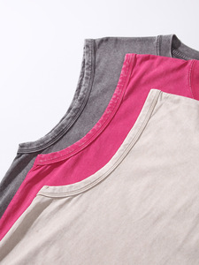 Chaleco sin Mangas para Hombre, Estilo Holgado, Cuello Redondo, Algodón Lavado con Ácido, Impresión Digital 3D de Alta Calidad, Logotipo Personalizado, Camisetas Lisas al por Mayor - Product Image 4