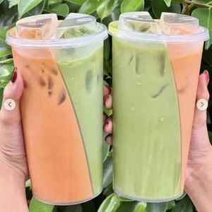 24OZ HEALLILY 92 adet tek kullanımlık bölünmüş çift bölme yarım Twins plastik bardak çift paylaşımı 2 bölmesi ile içecek bardakları - Product Image 6