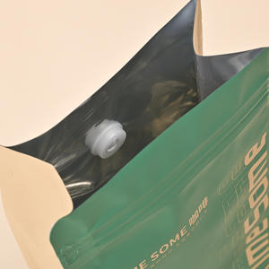 Bolsas de Embalaje de Café Doypack con Fondo Plano y Cierre de Cremallera, Impresas Personalizadas, de 1 kg y 250 g, de Papel de Aluminio, <span class=keywords><strong>sin</strong></span> Válvula, 8 oz - Product Image 2