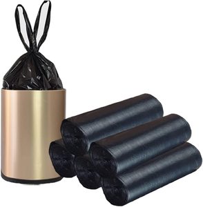 Sacchetti per la spazzatura ecologici biodegradabili e resistenti con coulisse compostabili da 30 galloni <span class=keywords><strong>neri</strong></span> da 33 galloni - Product Image 5