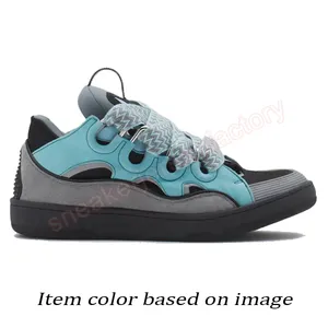 Fashion Designer <strong>Leather</strong> Curb Sneakers Casual Dress Shoes <strong>Mens</strong> Womens Denim Blue Pink White Leopard Platform <strong>Trainers</strong> - Product Image 3