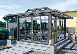تصميم حديث من الشركة المصنعة في الصين إطار ألومنيوم <span class=keywords><strong>Sunroom</strong></span> خفف من الشرفة بسعر المصنع سقف مثلث للفيلات - Product Image 5